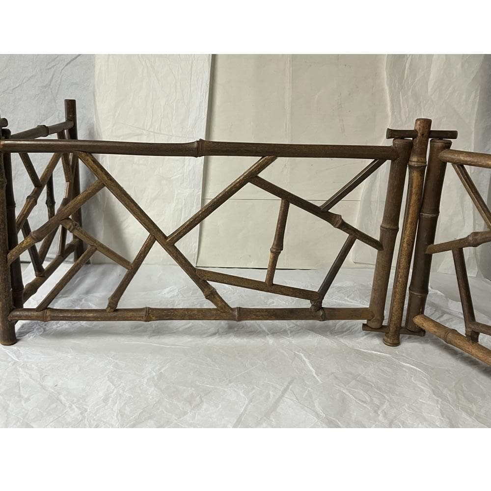 w162 竹製 氷裂結界 炉屏 結界 衝立 煎茶道具 茶道具