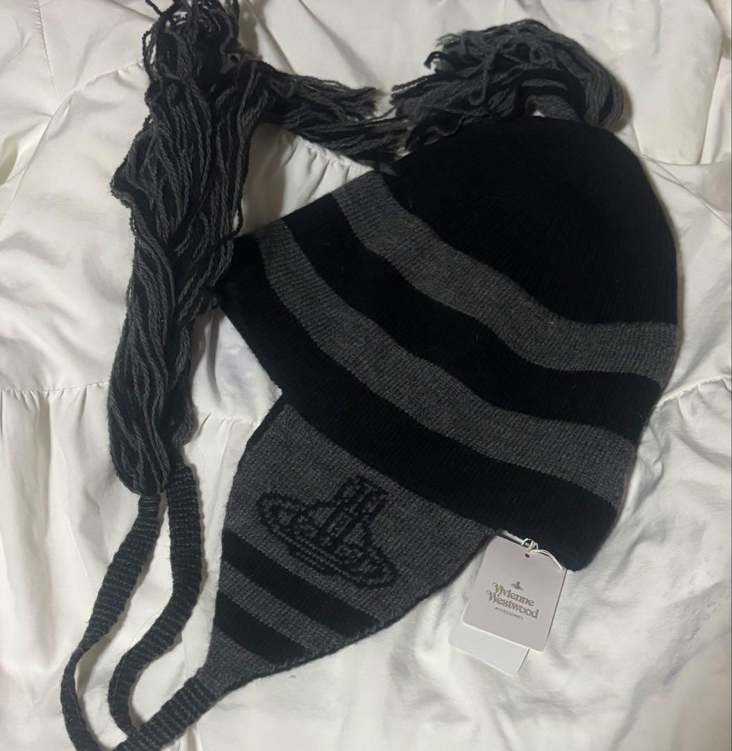 Vivienne Westwood 耳あて付きのニット帽 ニット帽 タグ付き