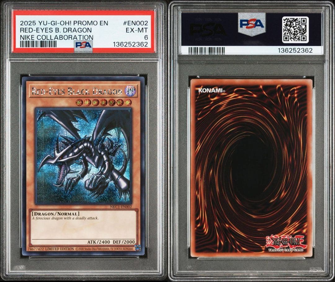 PSA6 真紅眼の黒竜 レッドアイズブラックドラゴン 鑑定品 遊戯王OCG