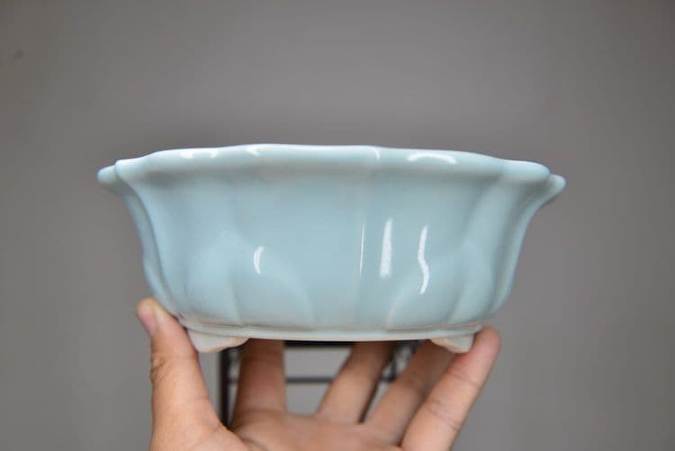 葵花口釉盆 多肉植物鉢 紫砂鉢 盆栽鉢 植木鉢 小品盆栽鉢 大品盆栽鉢