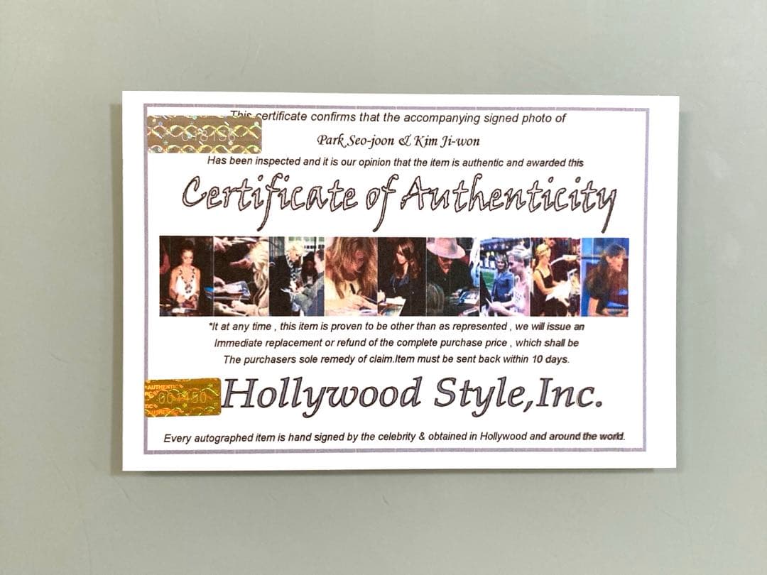 パク・ソジュンとキム・ジウォン直筆サイン入り2Lサイズ写真…