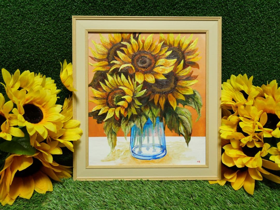 油絵 絵画 【向日葵】