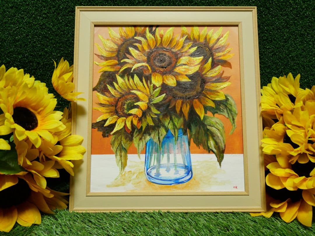 油絵 絵画 【向日葵】