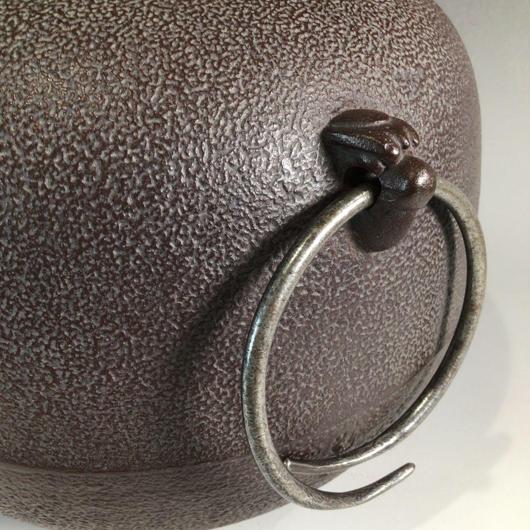 Ｐ２３３　茶釜　『人間国宝　高橋敬典造』『丸釜』　共箱　茶道具