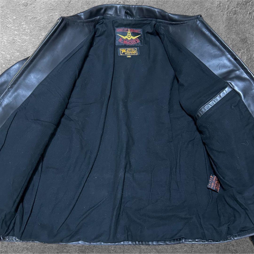 B-McCOY'S Steerhide シングルライダースジャケット 本革 牛革