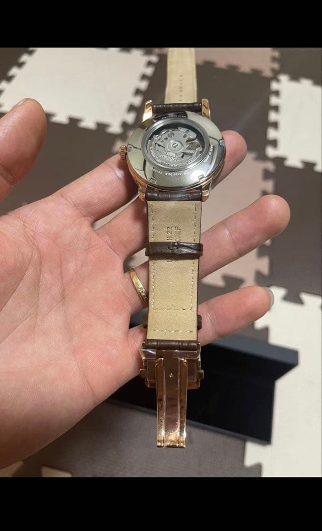 ORIENT SUN&MOON 自動巻き 腕時計 ゴールド/ブラウン