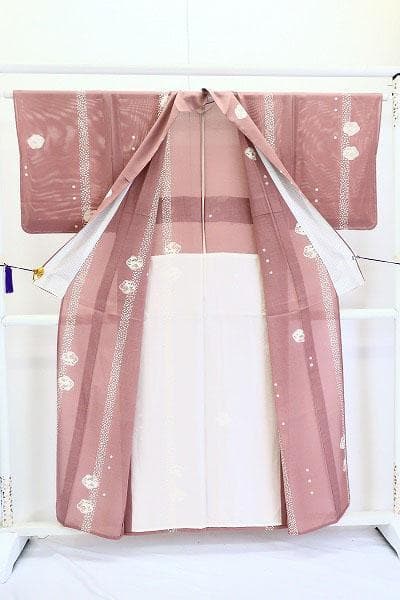 ★専用★未使用品 夏着物 夏 絽 小紋 くすみピンク 身丈155.5cm