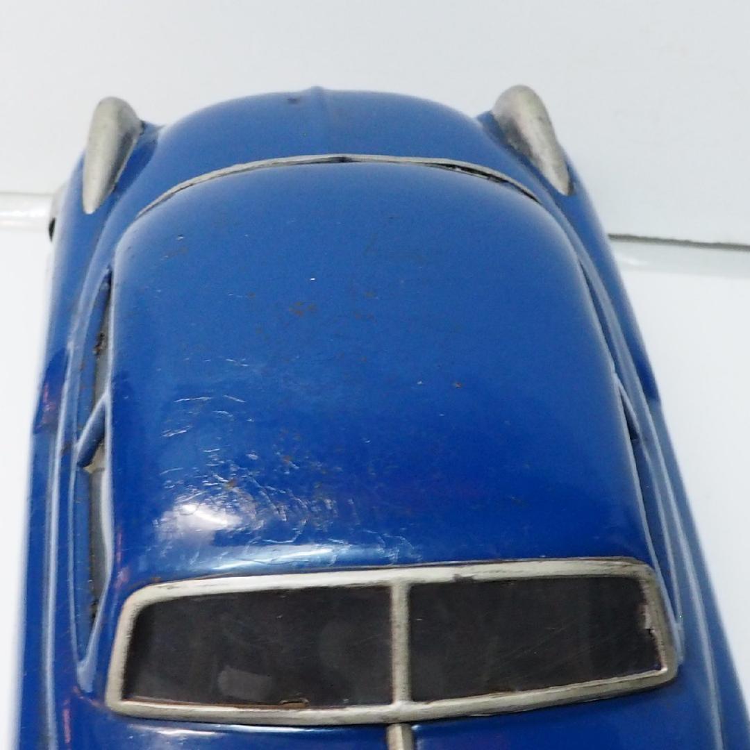 当時物【スーパービュイック青リペイント電動走行 動作不良】ブリキ自動車TIN箱無