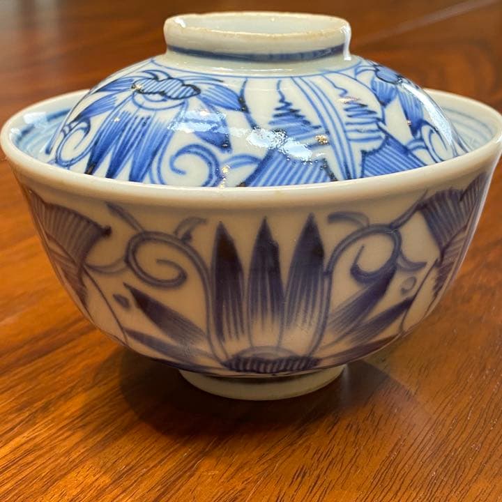 古伊万里　飯茶碗蓋付き　5個セット