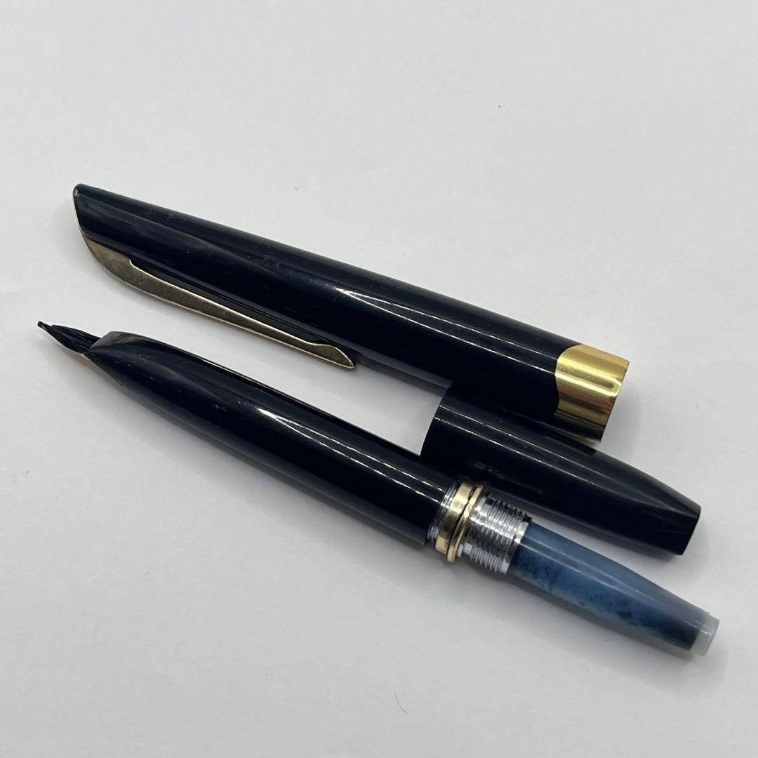 プラチナ万年筆 黒　18K ペン先ゴールド　中字　platinam