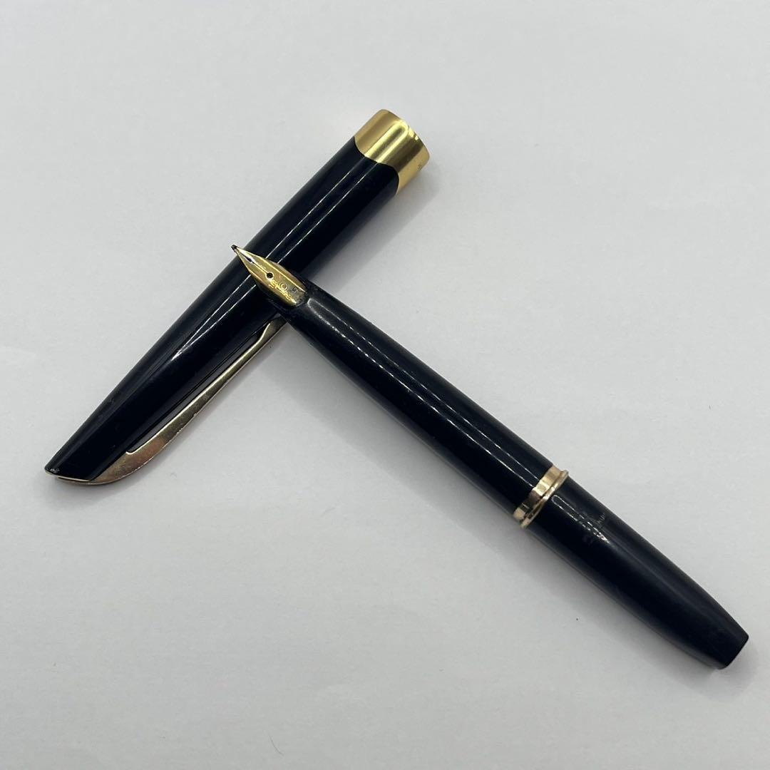 プラチナ万年筆 黒　18K ペン先ゴールド　中字　platinam
