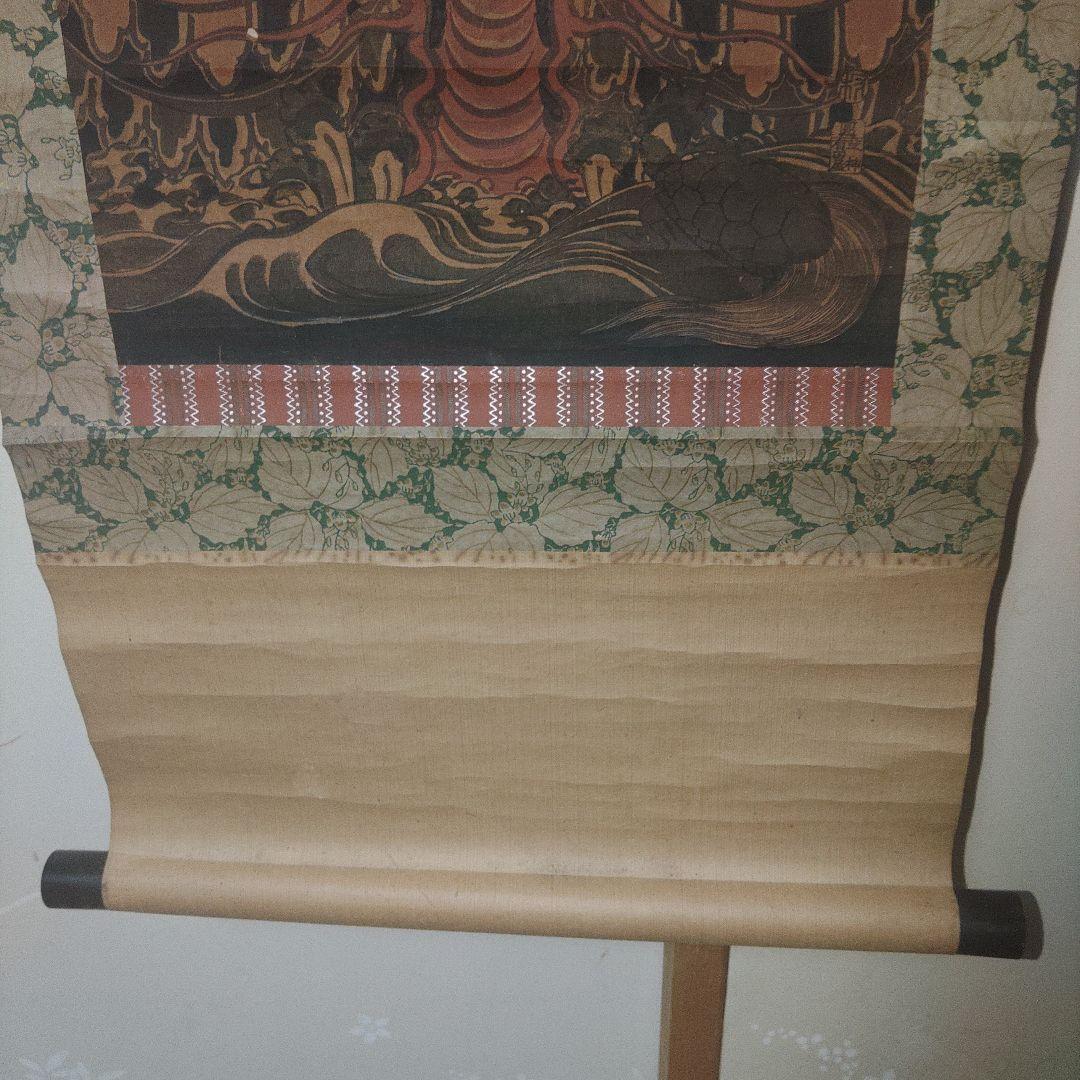 紙本　一勇斎国芳(歌川国芳)　江戸時代版画　七福神　掛軸