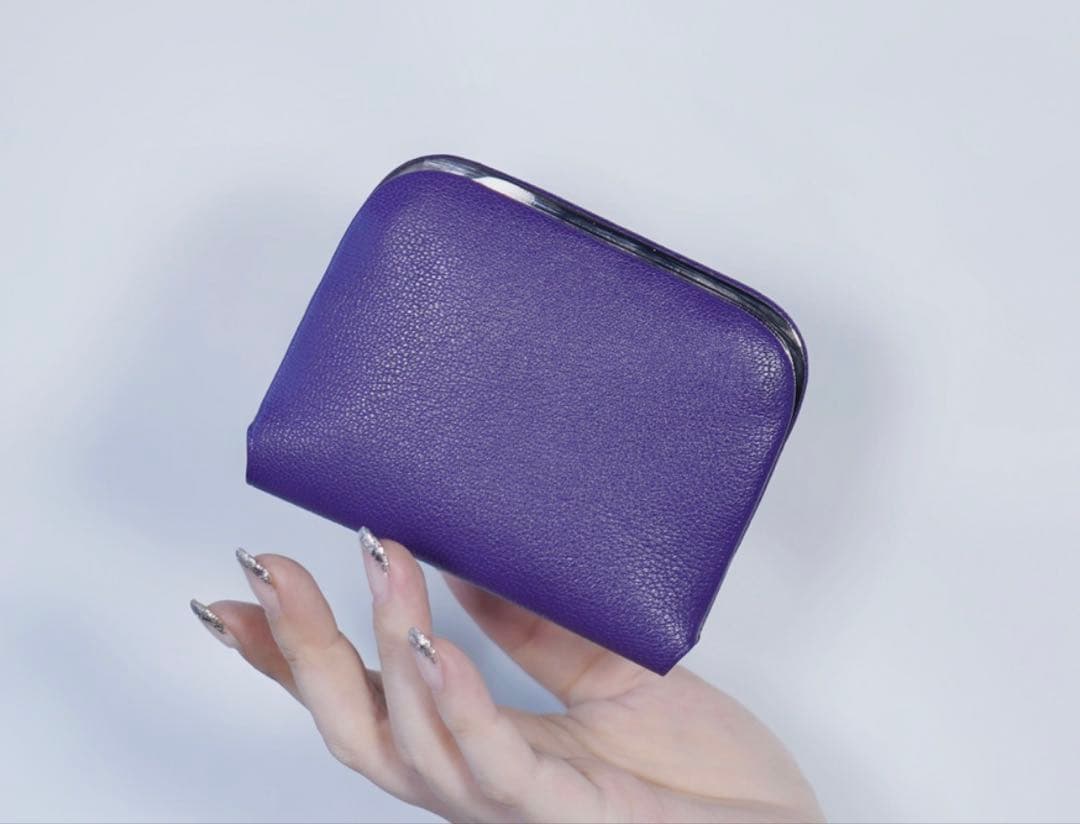 がま口財布　パープル