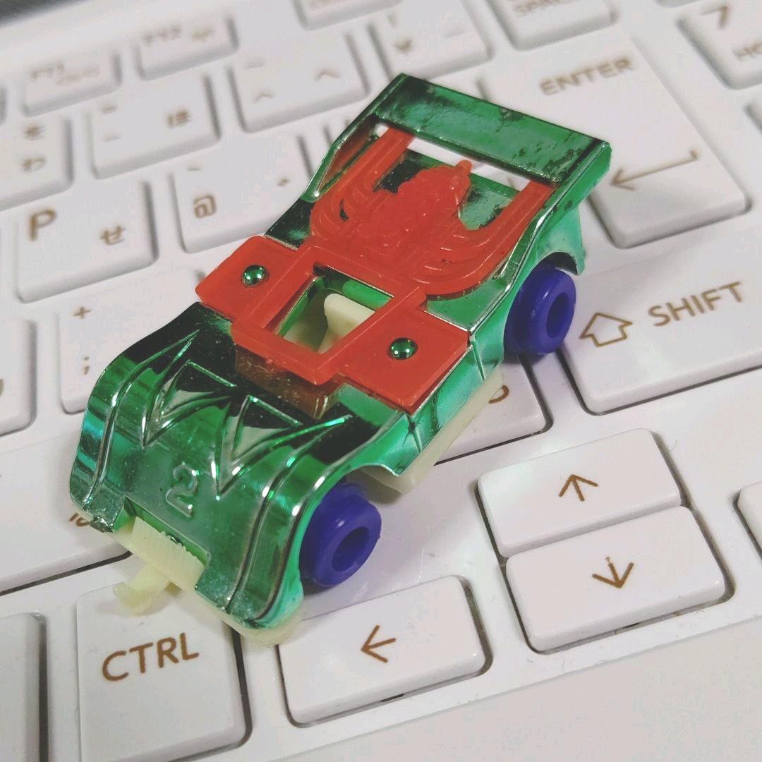 グリコ おまけ　Glico ミニカー メタリックグリーン