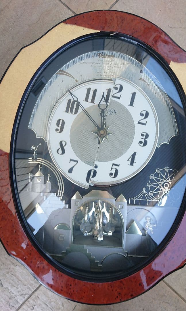 からくり動作 音声確認済 RHYTHM リズム時計スモールワールド からくり時計