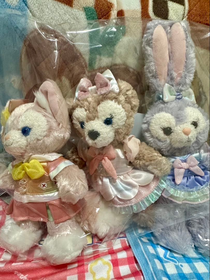 バケパ ポージープラッシー ダッフィー＆フレンズ カラフルハピネス 3体セット