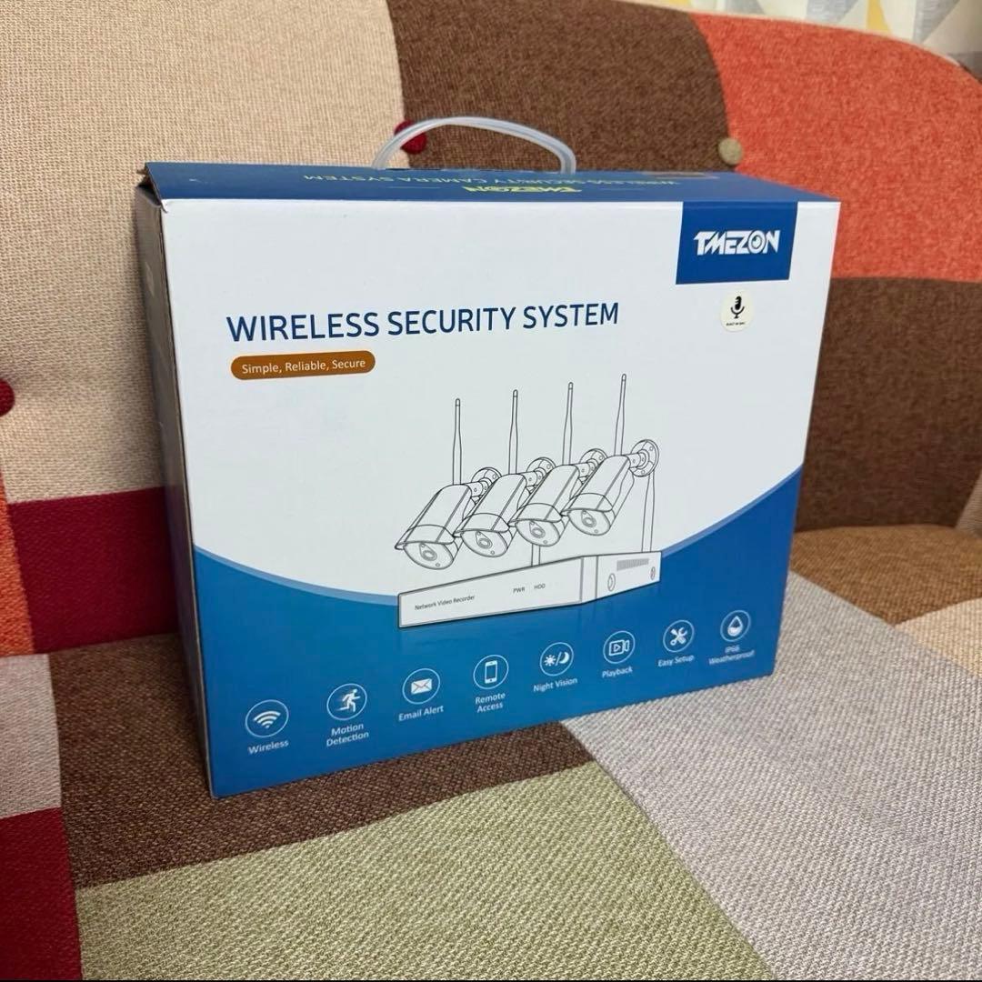 防犯カメラセット TMEZON レコーダー ワイヤレス防犯カメラ 4台セット
