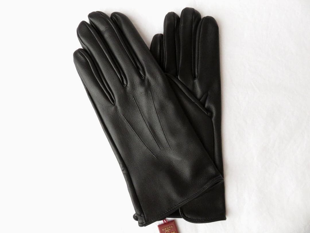 【たつや】デンツ Milton レザーグローブ ブラック 8 アンラインド