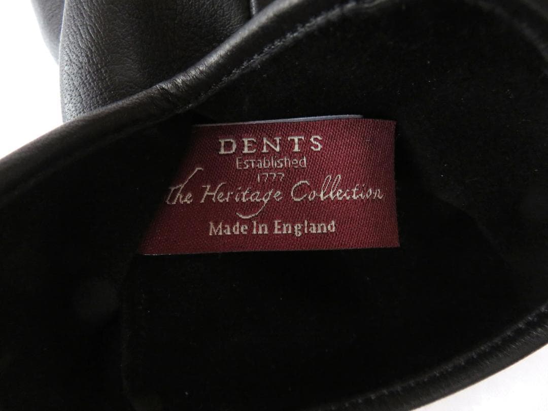 【たつや】デンツ Milton レザーグローブ ブラック 8 アンラインド