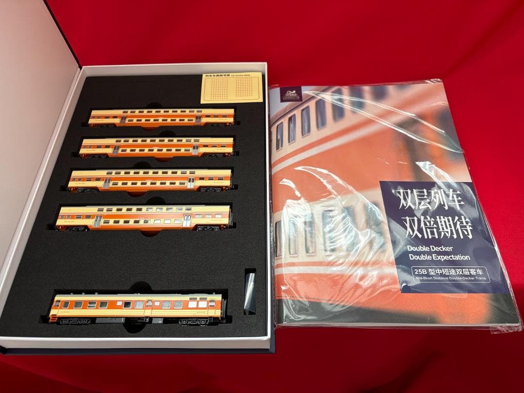 【未使用】中国MDFC 「SYZ25B 2階建て客車 椰樹号 5両セット B」