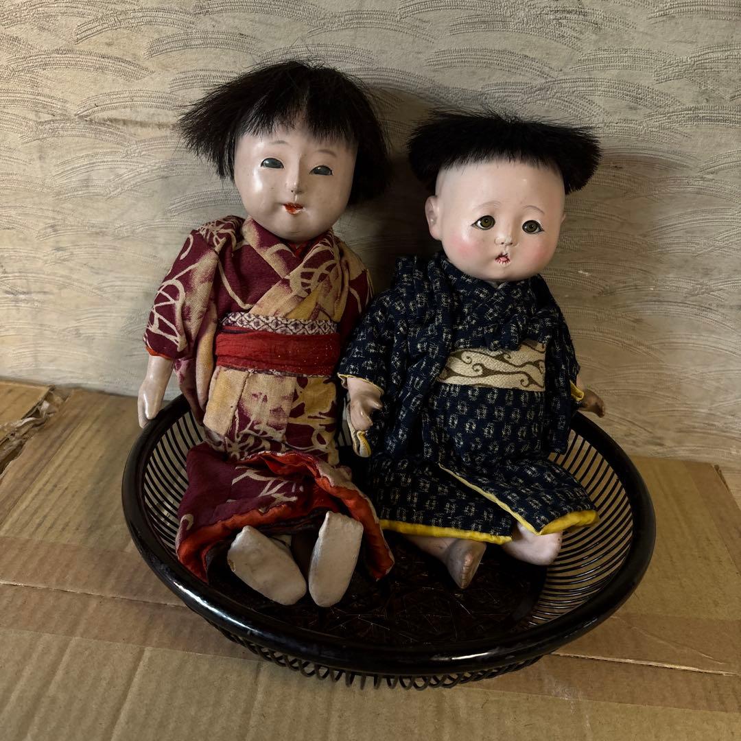 市松人形 伝統的な日本人形 2体セット