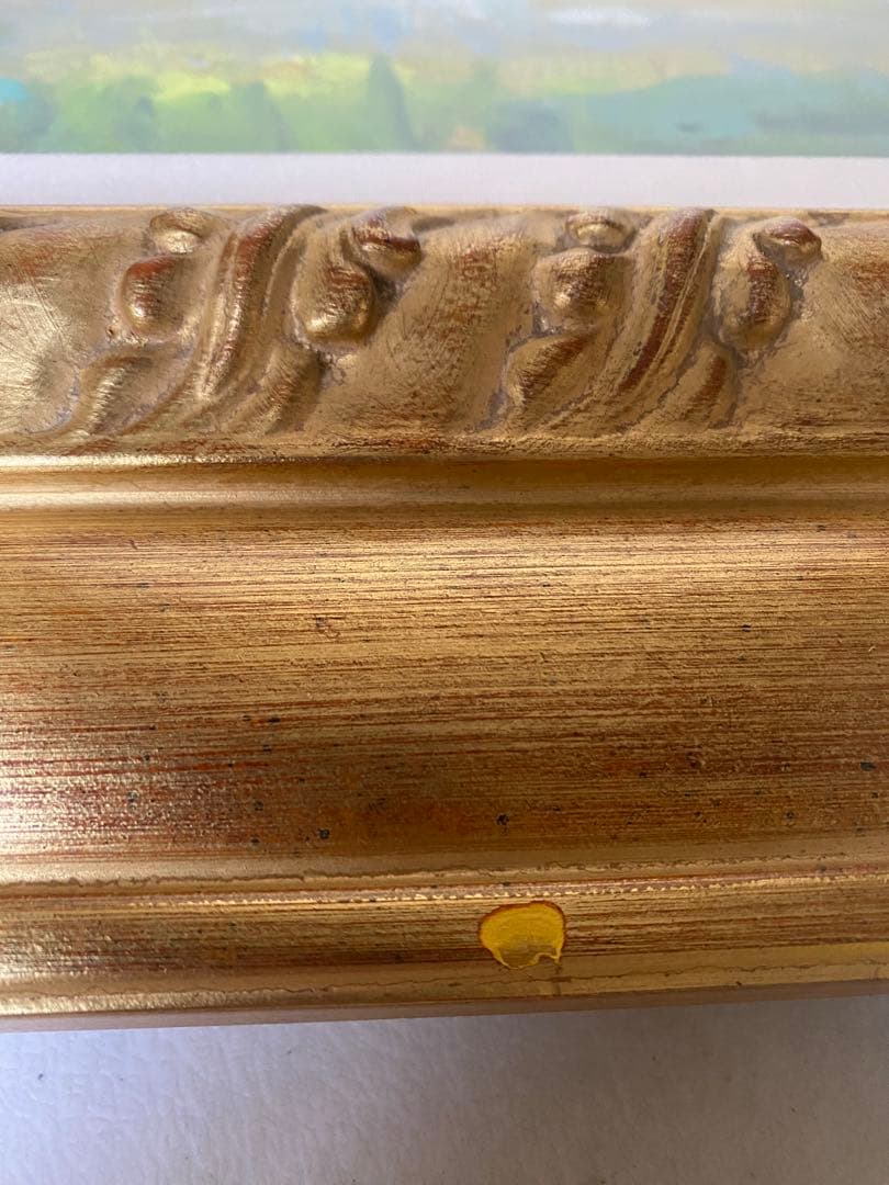 風景画　油絵　絵画　ゴールド装飾油彩額縁　額縁