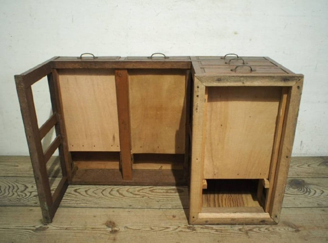 1039 ヴィンテージ　ロータイプの片袖机　文机　ローテーブル　収納棚　レトロ