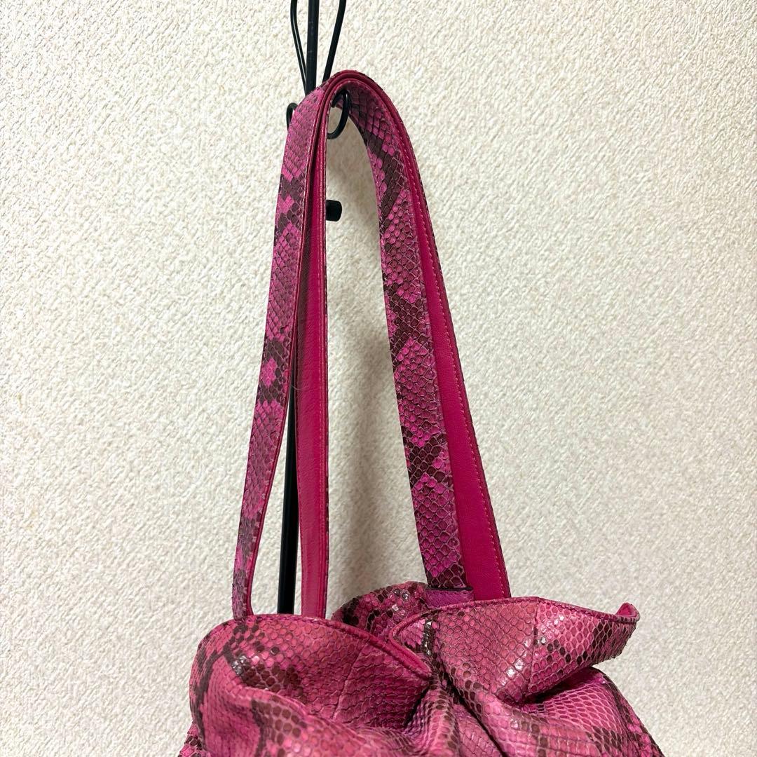超希少 LOEWE VINTAGE PINK Python フラメンコ バッグ