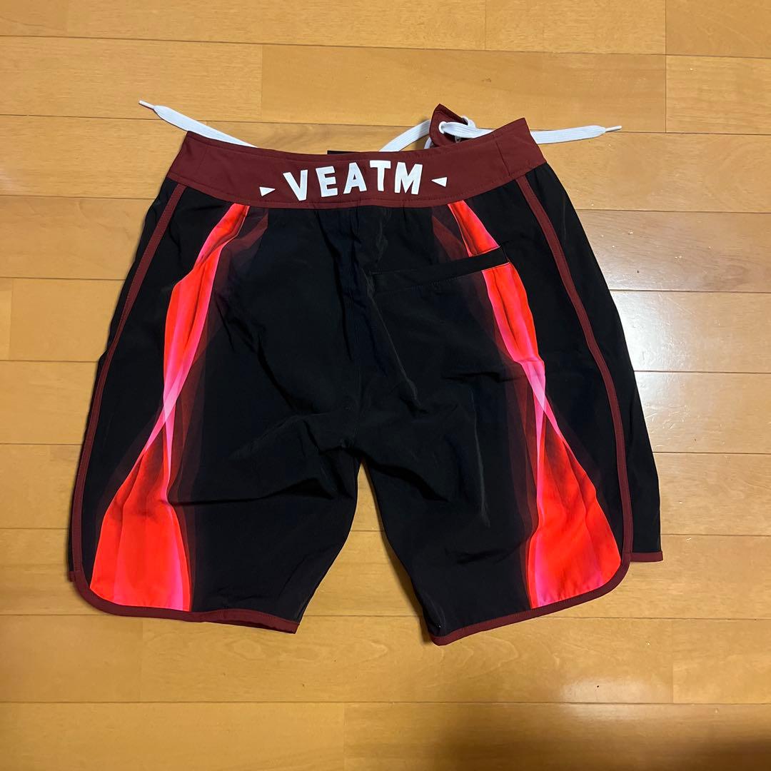 完売 Veatm サーフパンツ　S ボードショーツ　レッド　ブラック