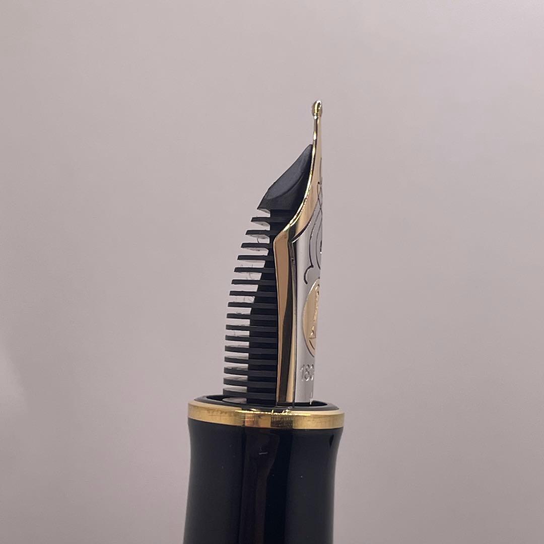 ★PE593□ペリカン スーベレーン M800 万年筆 緑縞 美品