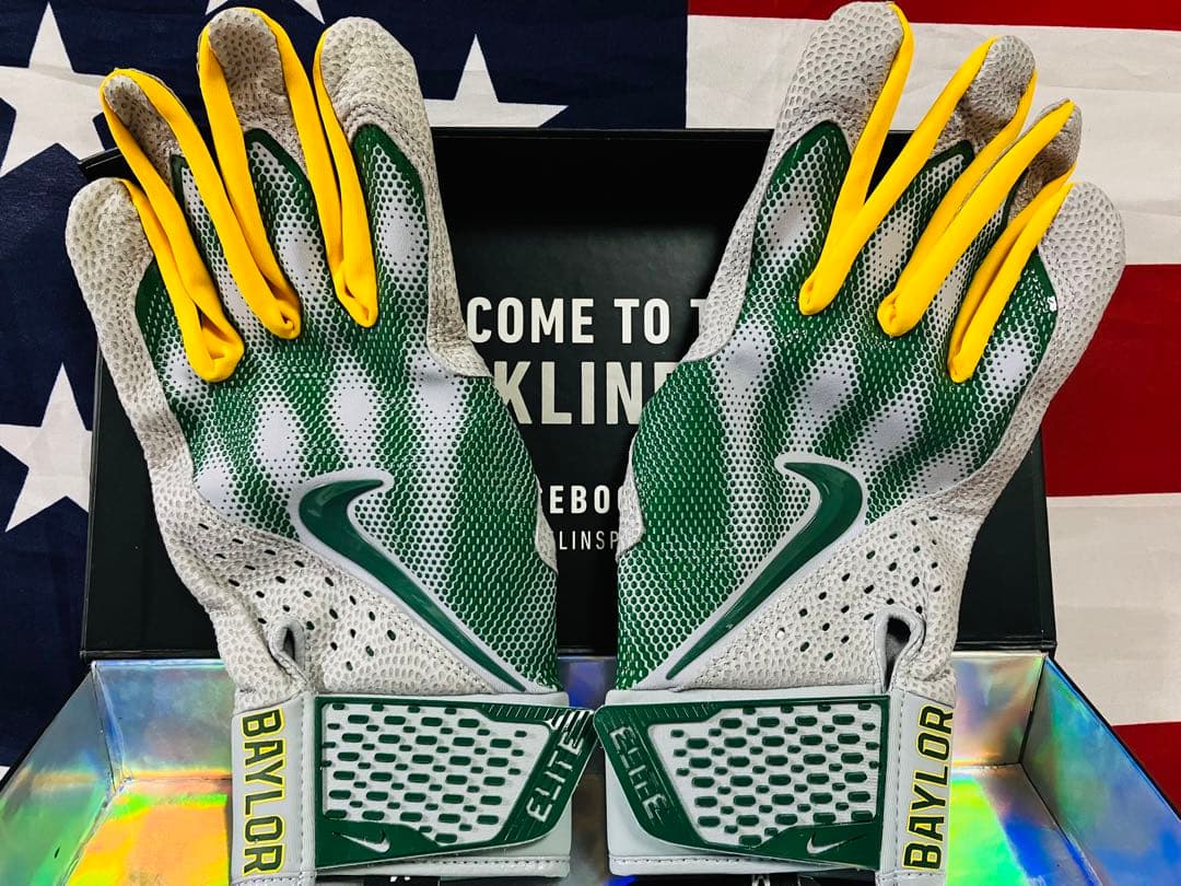 NIKE Alpha Elite グレー グリーン イエロー Mサイズ バッテ