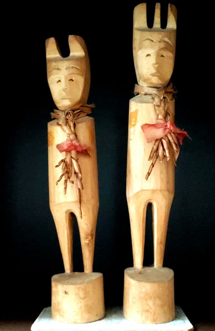 【貴重】ゲンダーヌ作 セワポロロ 北川源太郎署名入 ウィルタ木偶