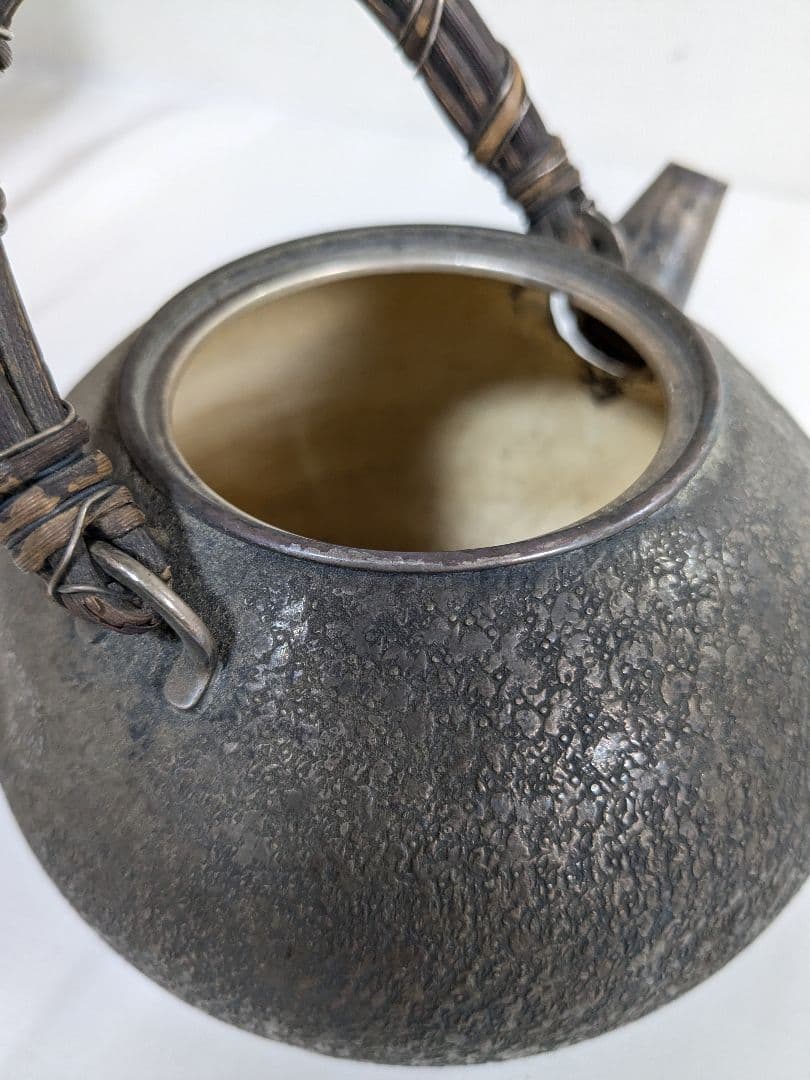 銀製 銀瓶 約220g 宝珠形湯便 茶瓶