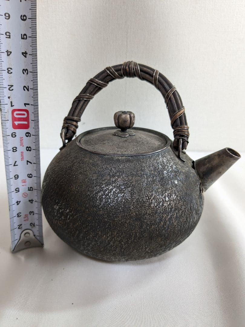 銀製 銀瓶 約220g 宝珠形湯便 茶瓶
