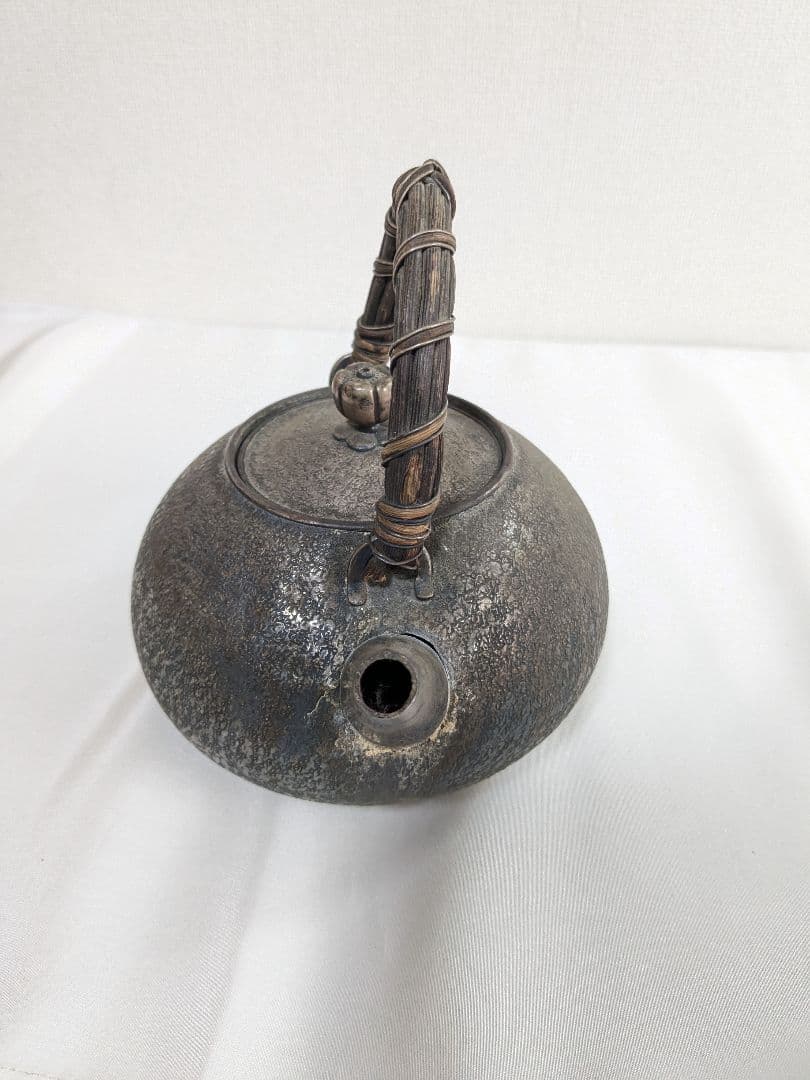 銀製 銀瓶 約220g 宝珠形湯便 茶瓶