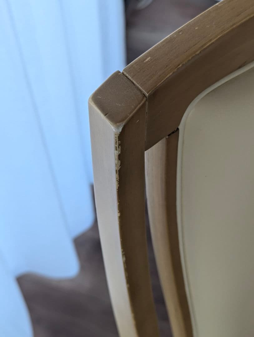 ホワイト長方形ダイニングテーブルセット