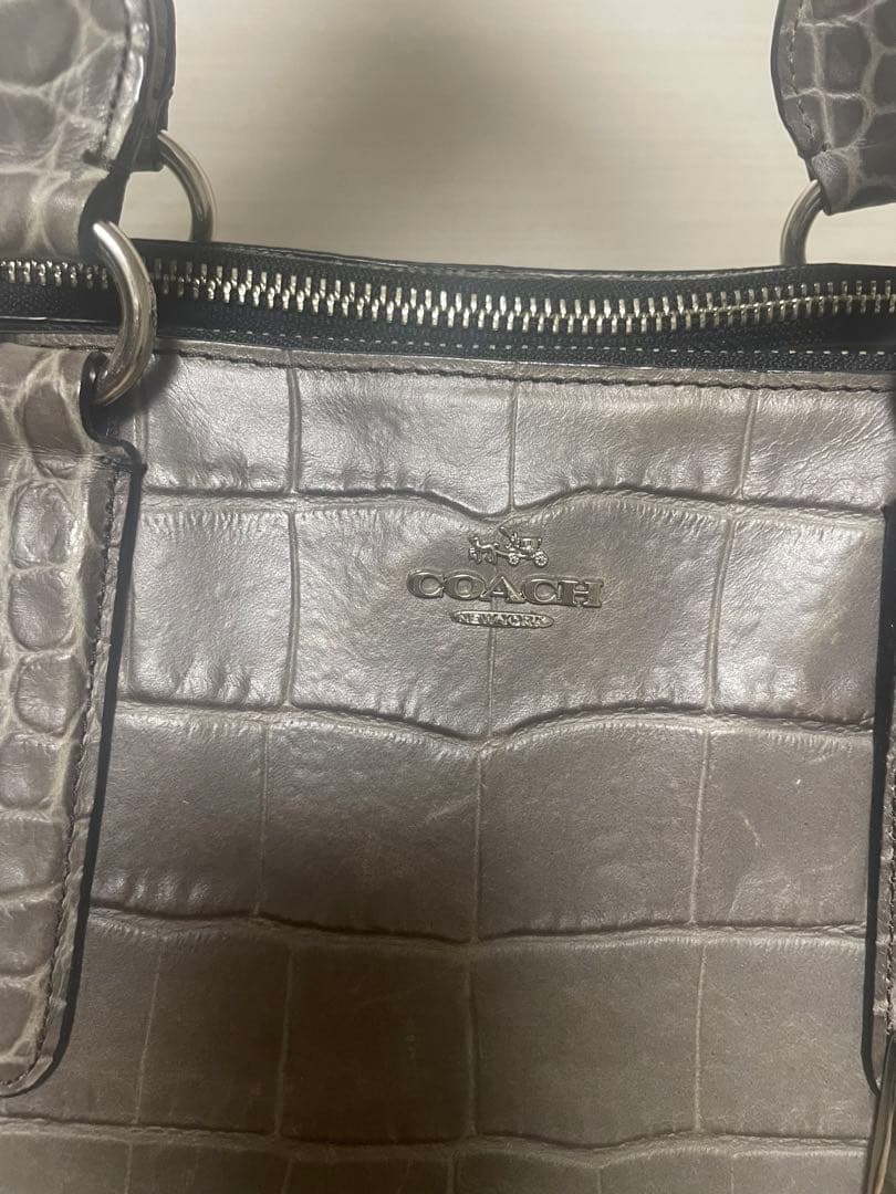 美品☆COACH☆バッグ☆本革☆グレー