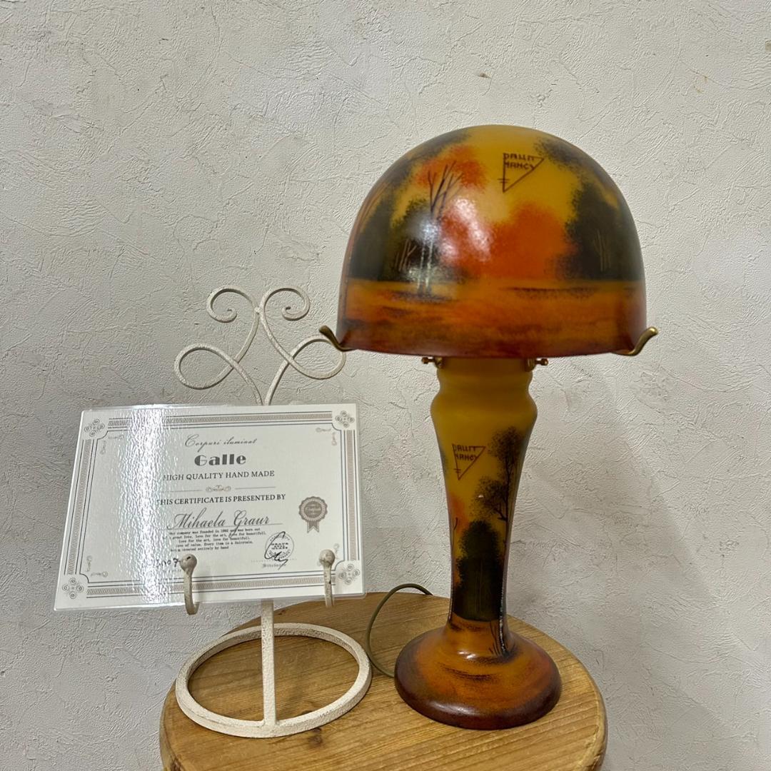 ドームナンシー　吊り卓上照明　アンテルカレール　被せガラス　高さ40cm