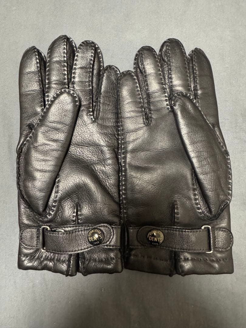 試着のみ美品 デンツ DENTS カシミヤ ヘアシープ 手袋 71/2 黒