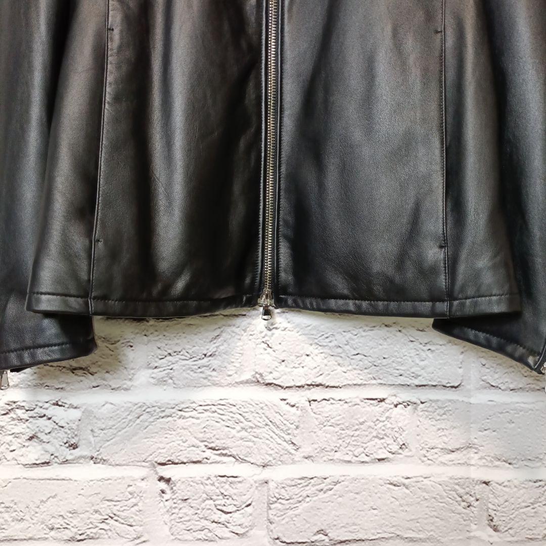美品■NANO UNIVERSE シングル ライダースジャケット ラムレザー