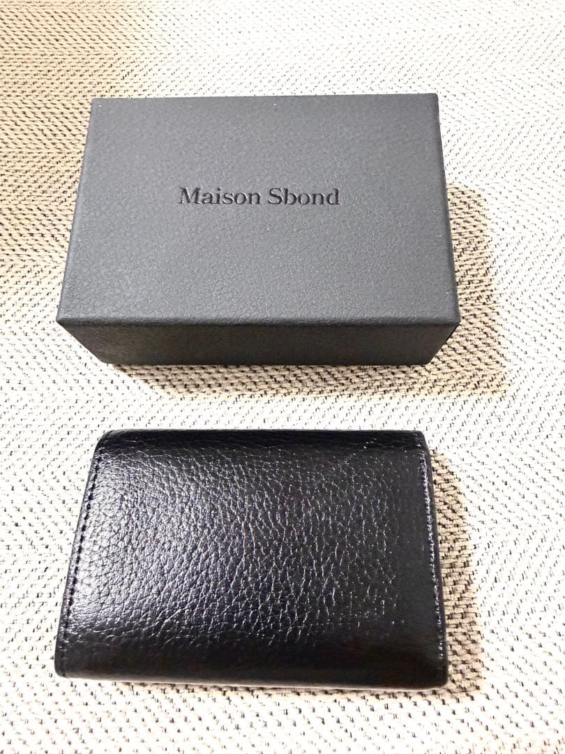 Maison Sbond ブラック 三つ折り財布