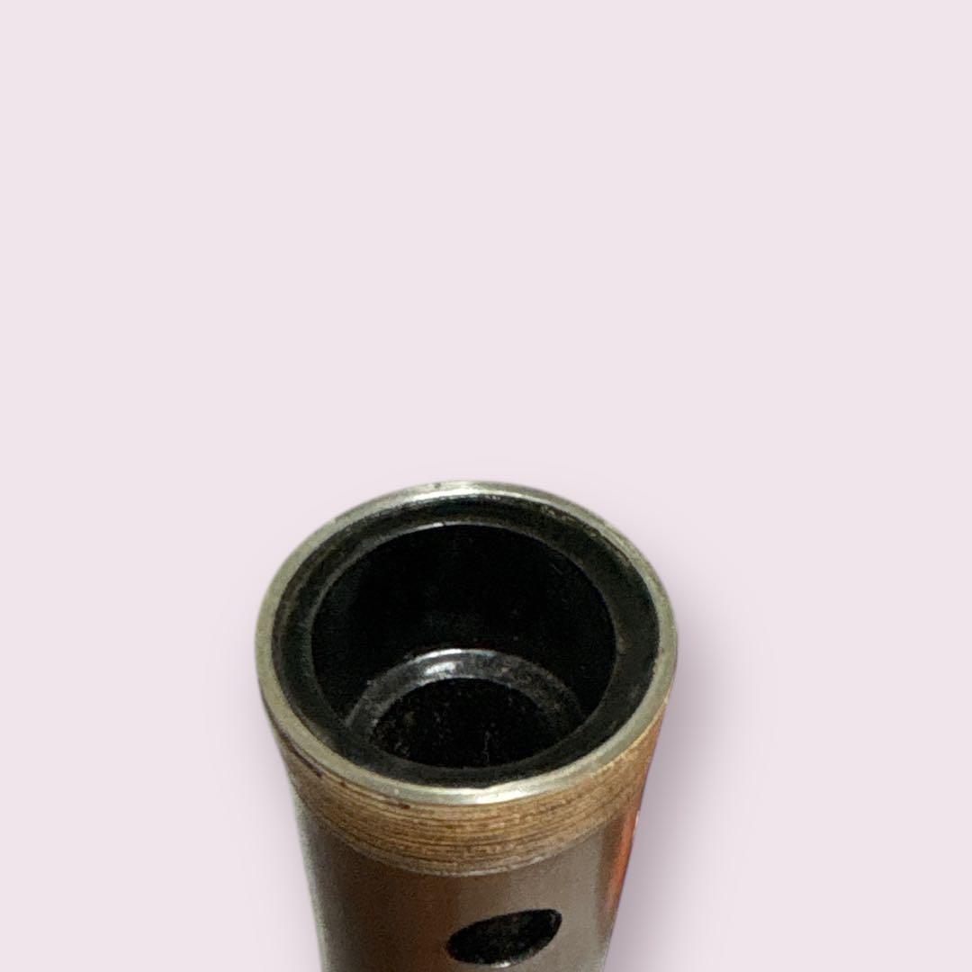 美品 尺八 竹勇 二印 銘あり 田嶋撰 琴古流 中継ぎ 銀縁唄口 一尺六寸 五孔