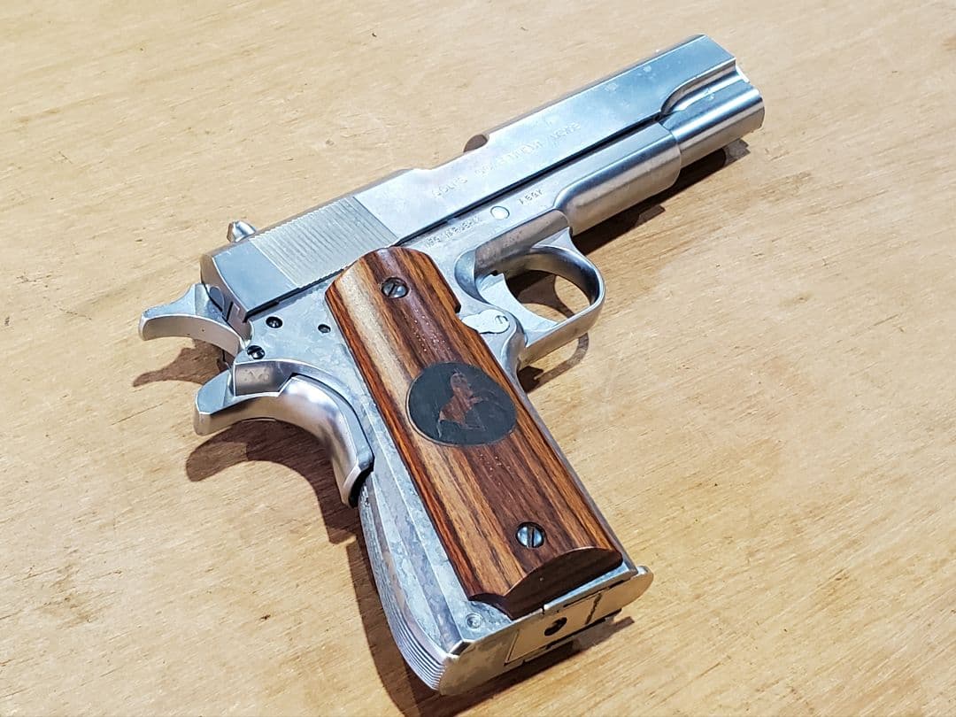 マルシン コルトガバメント MAXY ウッドグリップ 社外パーツ付！