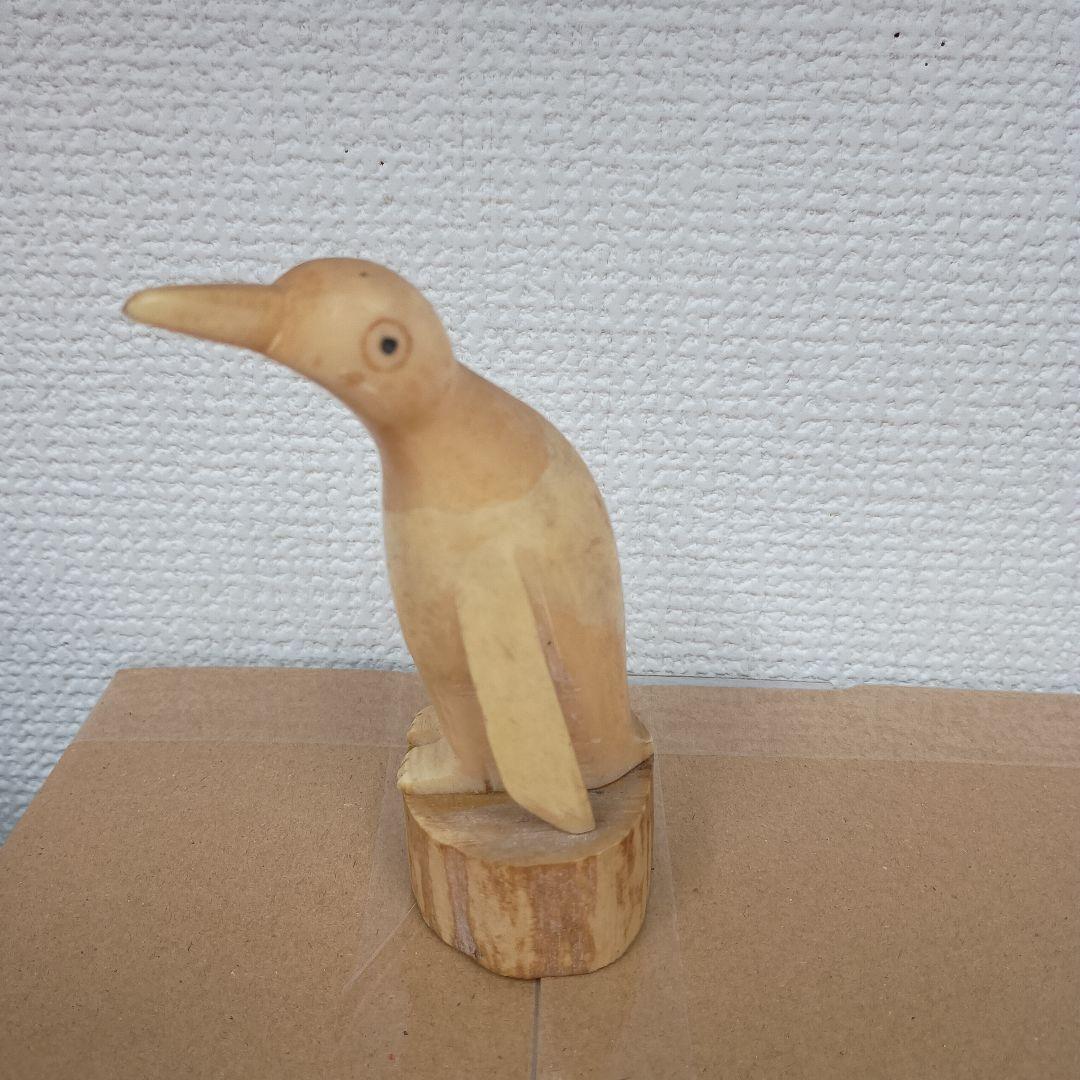 マッコウクジラ 歯 鯨歯 143.1g 置物　ペンギン
