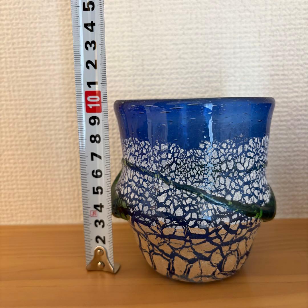 琉球　沖縄　ガラス　稲嶺盛吉作　グラス　2セット