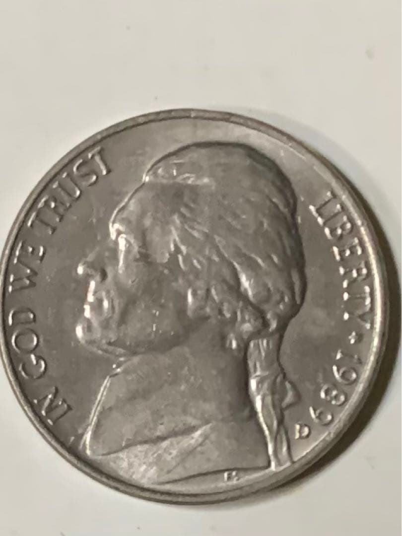 アメリカ旧5セント1989-D ジェファーソン