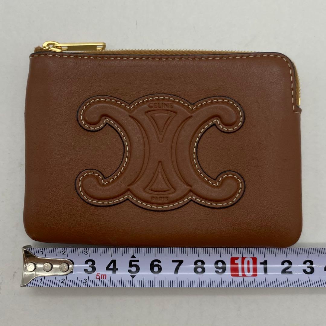 セリーヌ　ケース　キーリング　小銭入れ　ラウンドファスナー　トリオンフ