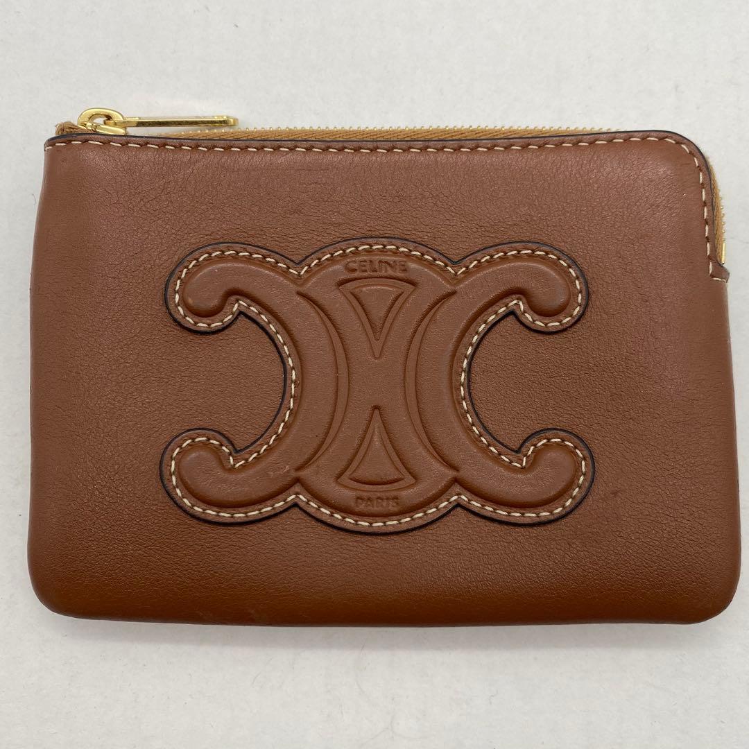 セリーヌ　ケース　キーリング　小銭入れ　ラウンドファスナー　トリオンフ