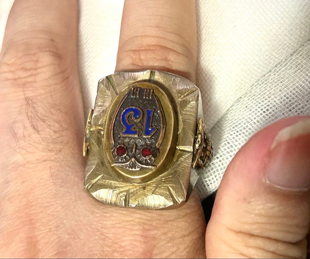 50s フクロウデザイン メキシカンリング 古着 ヴィンテージ