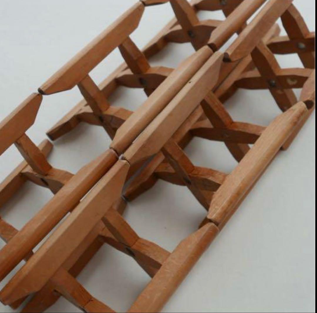 木製糸巻き☆6個セット☆釘なし☆無垢材☆ヴィンテージ☆古民具☆機織りの木枠